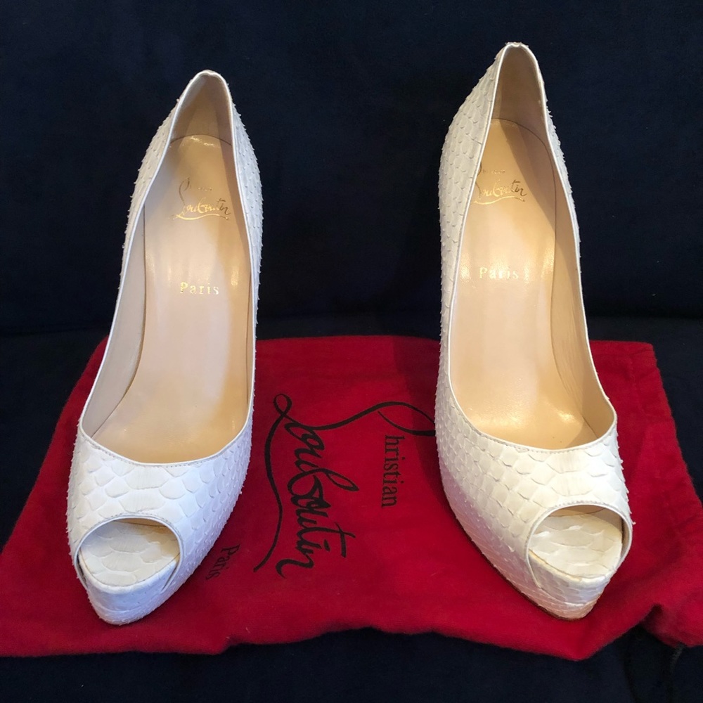 Authentic Christian Louboutin Lady Peep Platforms